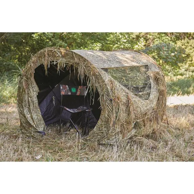 Alt view image 7 of 7 - Spring Steel Hay Bale Hunting Ground Blind 1-2 Person Tent, Hunting Gear, Equipment and Accessories