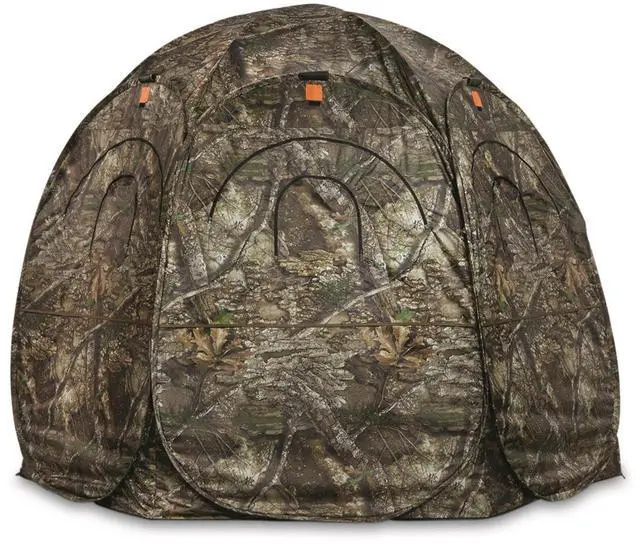 Main image of Super Magnum 6-Panel Spring Steel Hunting Blind; 2 Person Ground Tent for Deer and Turkey Season