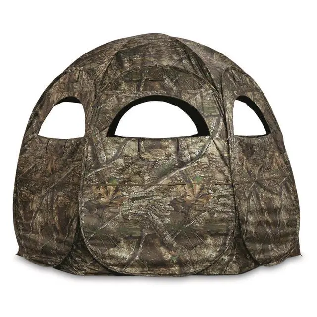 Alt view image 2 of 7 - Super Magnum 6-Panel Spring Steel Hunting Blind; 2 Person Ground Tent for Deer and Turkey Season
