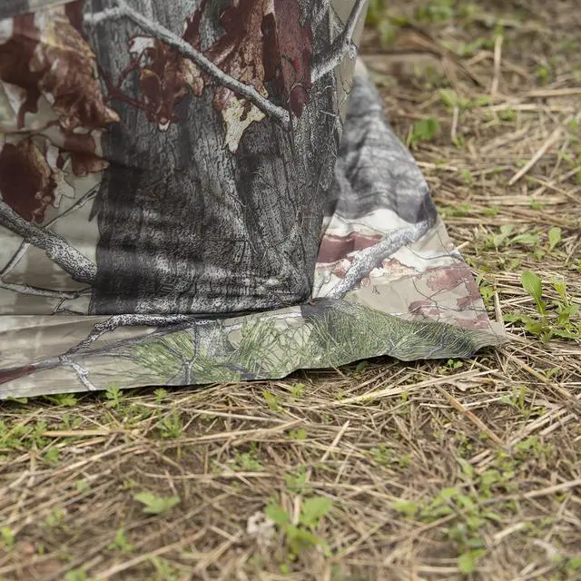 Alt view image 6 of 7 - Barronett Big Cat Ground Hunting Blind, 3 Person Pop Up Portable, Backwoods Camo BC350BW