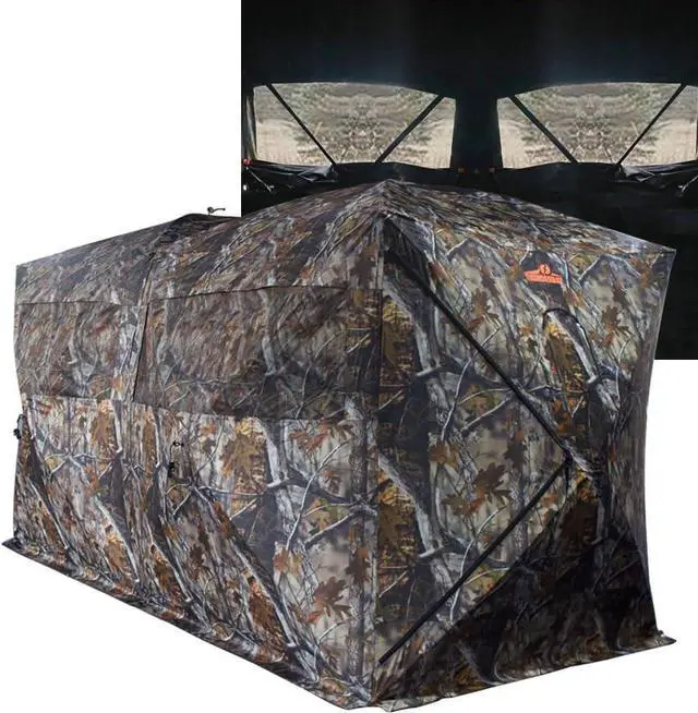 Main image of Thunderdome Pop Up Portable 6 Person Side-by-Side Hunting Blind for Deer & Turkey Hunting, 140" L x 70" W x 80" H