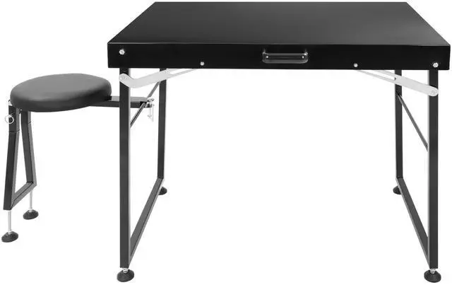 Main image of Foldable Shooting & Hunting Table with Shooting Bench, Adjustable | Height Legs and Seat, Steel Portable Shooting Bench Rest for Rifles for Outdoor Range and Hunting