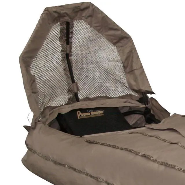 Alt view image 5 of 6 - Power Hunter Blind | Lightweight, Durable, Mesh Top & Rear Windows, Aluminum Frame Foldable Construction with Shoulder Straps