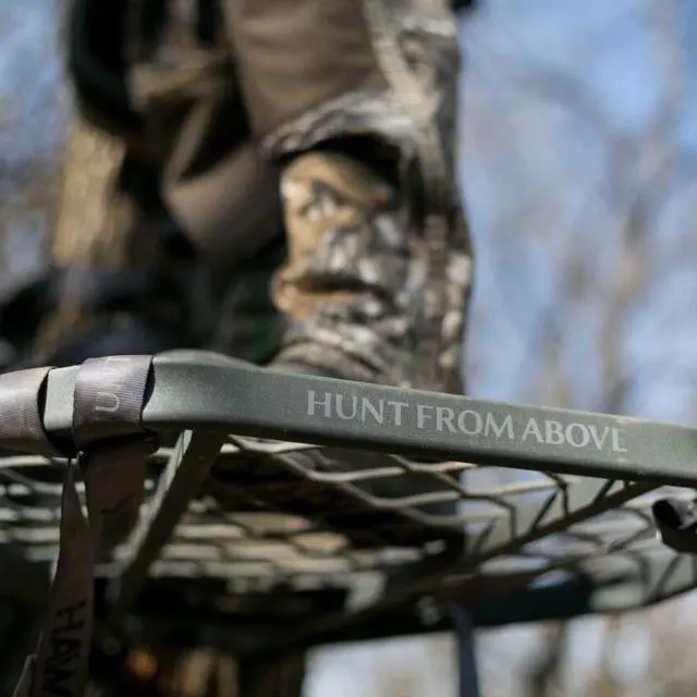 Alt view image 3 of 7 - Hang-On Tree Stands Durable, Comfortable Deer Hunting Platforms with Safety Harness Systems, Grey Finish, XL