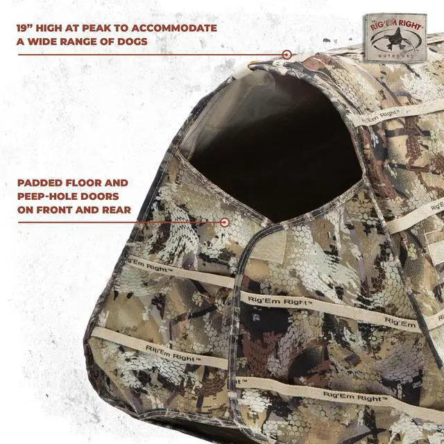 Alt view image 3 of 5 - Rig'Em Right Waterfowl Field Bully Bird Hunting Dog Blind - Ultra Quick Setup with no Pins, Hinges or Poles