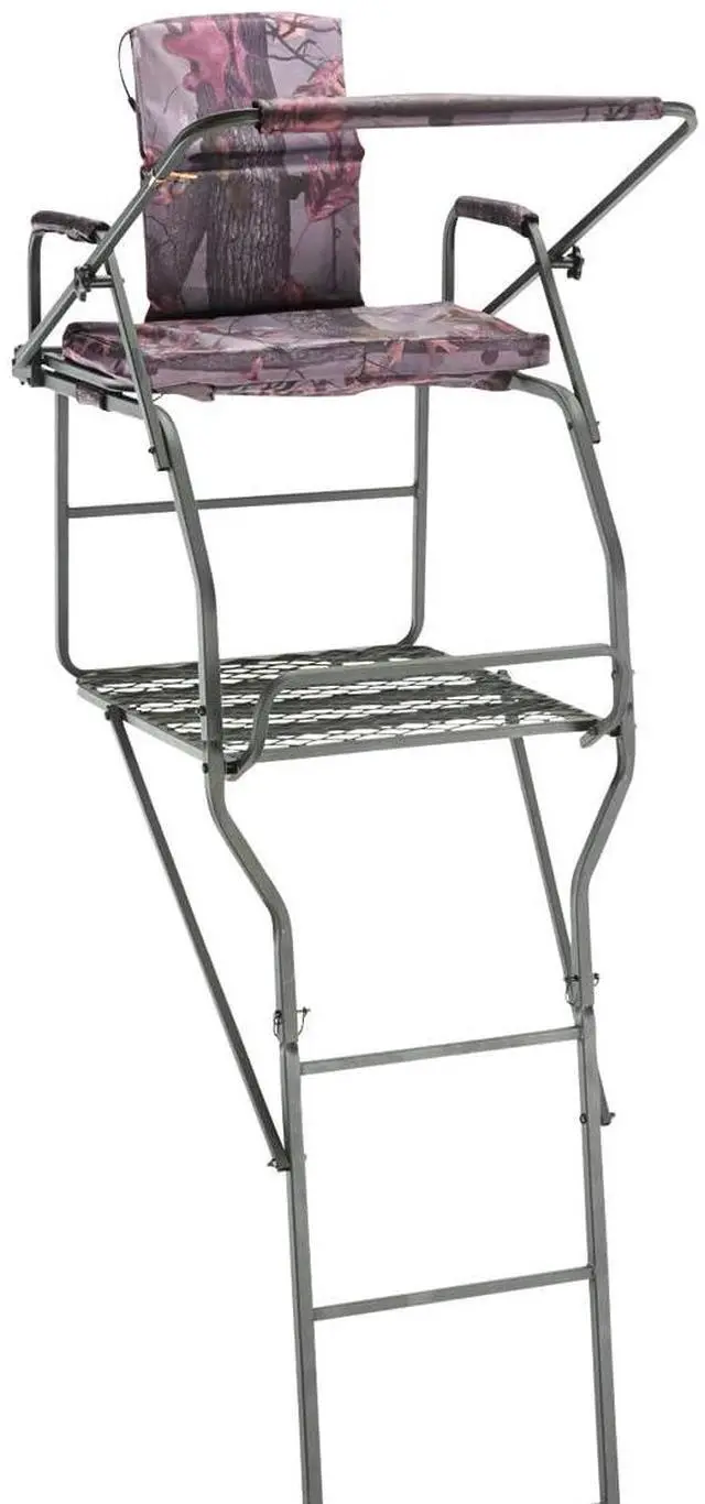 Main image of 18 Jumbo Ladder Tree Stand for Hunting with Seat and Shooting Rest, Deer Hunting Accessories