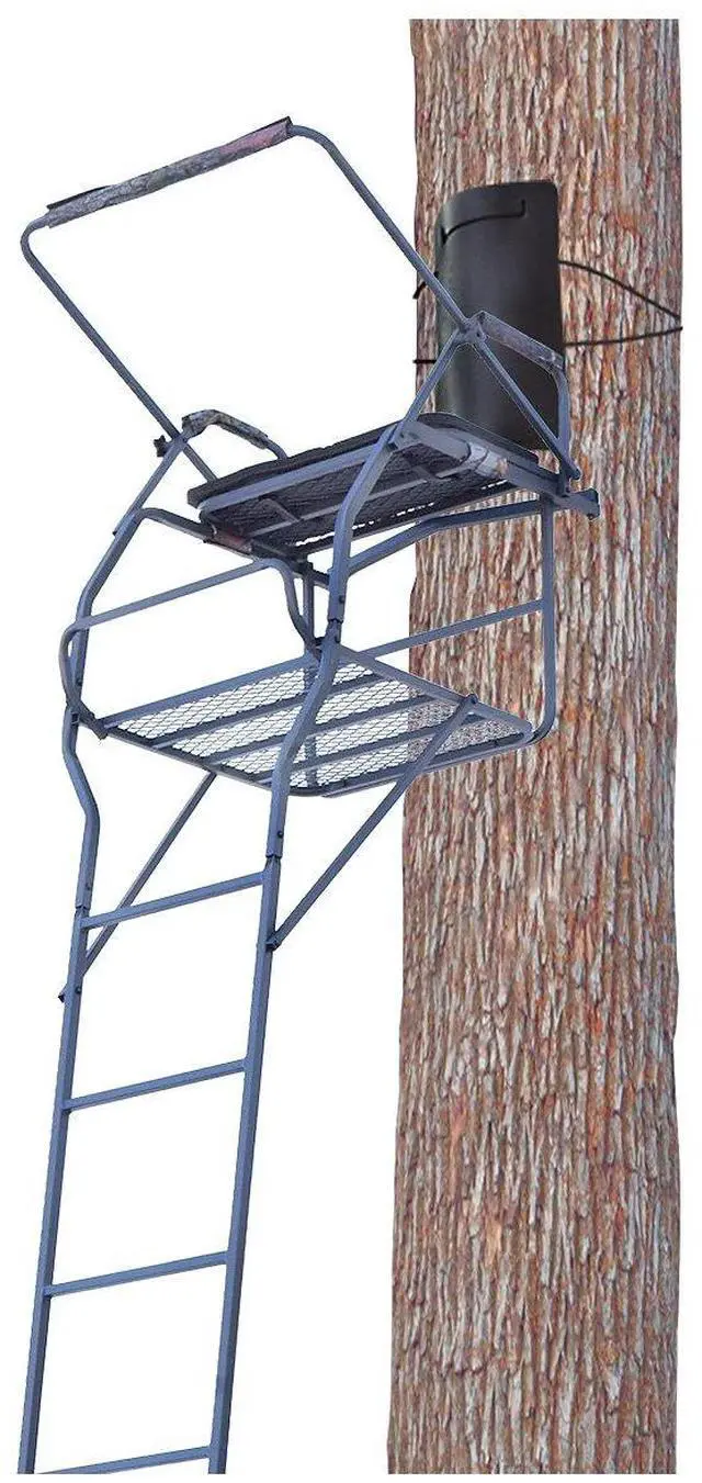 Main image of 18 Jumbo Ladder Tree Stand for Hunting with Seat and Shooting Rest, Deer Hunting Accessories