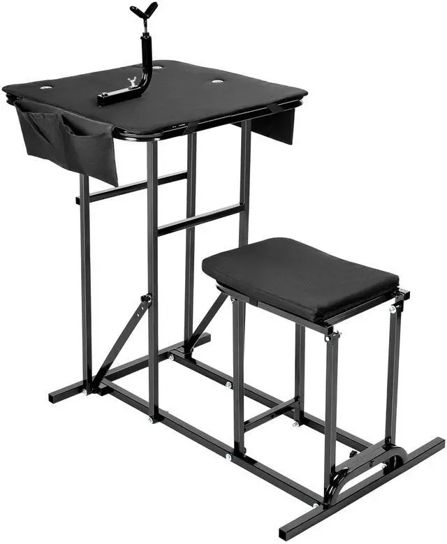 Main image of Portable Shooting Table Seat Set, Height Adjustable Gun Rest and | Ammo Pockets for Outdoor Range Hunting