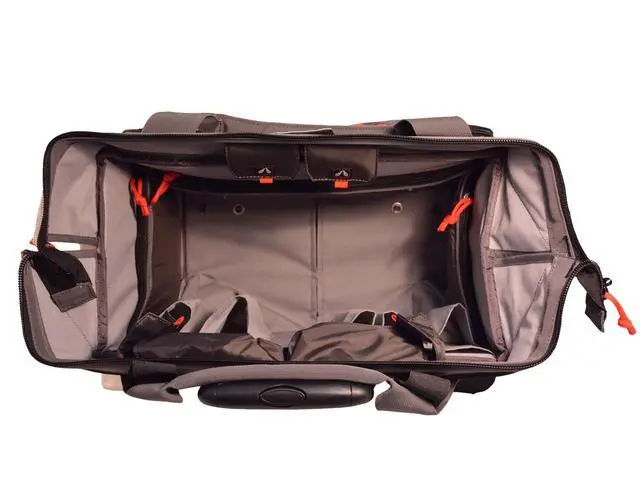 Alt view image 4 of 4 - Rolling Range Bag with Telescoping Handle & ATV Wheels | Secure Handguns & Ammo Storage with Lockable Zippers | Durable Shooting Tactical Gear