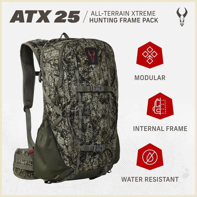 Alt view image 2 of 7 - ATX 25 Hunting Pack - All-Terrain Xtreme Tactical Backpack, Lightweight, Water Resistant, Olive