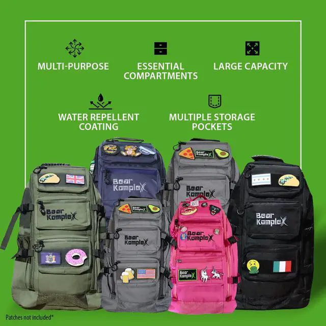Alt view image 2 of 6 - Military Grade Tactical Backpack 50L, Navy, Compression Straps | Storage Organization, Multiple Compartments, Compression Straps, MOLLE Webbing, 1000 Denier Nylon, Water Repellent, Military