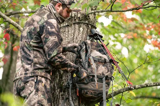 Alt view image 4 of 7 - BE:1 Treestand Backpack - Hunting Pack for Camo Gear and Equipment (Mossy Oak Terra Outland)