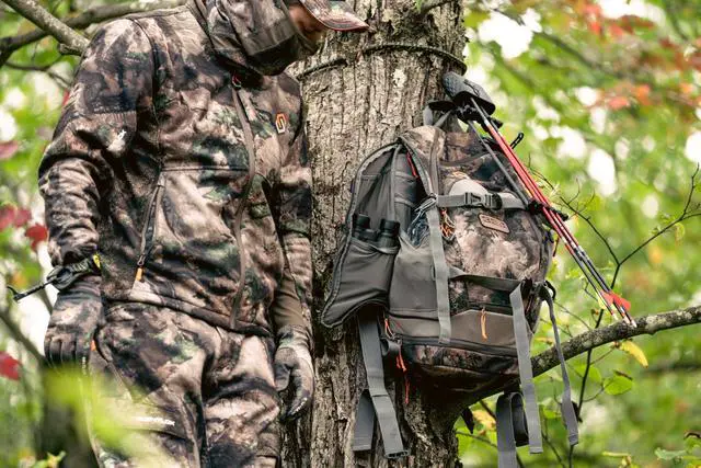 Alt view image 5 of 7 - BE:1 Treestand Backpack - Hunting Pack for Camo Gear and Equipment (Mossy Oak Terra Outland)