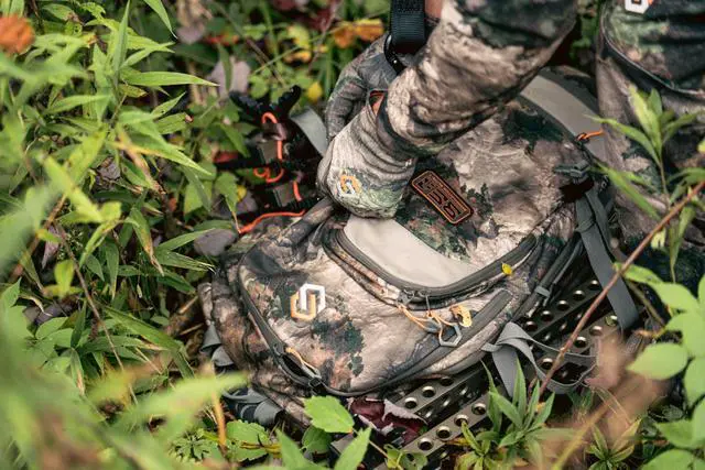 Alt view image 7 of 7 - BE:1 Treestand Backpack - Hunting Pack for Camo Gear and Equipment (Mossy Oak Terra Outland)