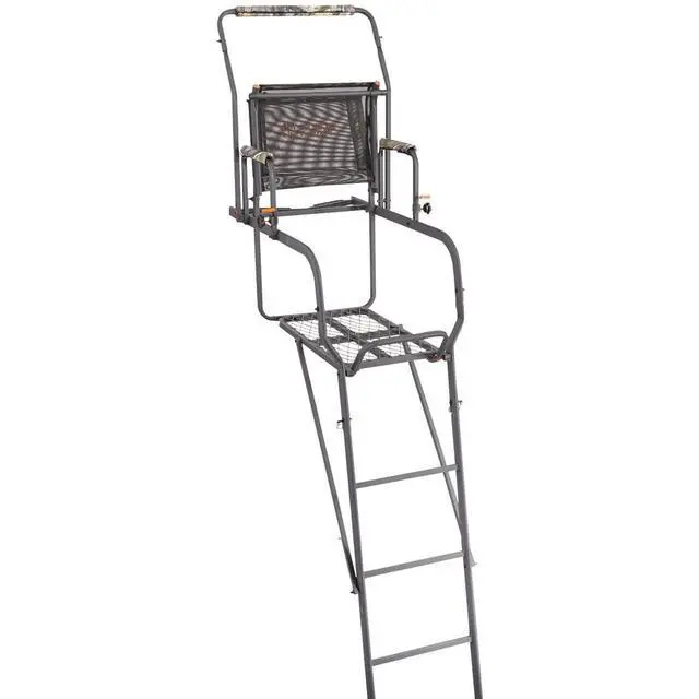 Alt view image 4 of 6 - 15.5' Ladder Tree Stand for Hunting with Mesh Seat, Hunting Gear, Equipment, and Accessories