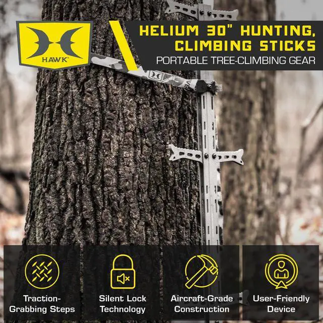 Alt view image 2 of 7 - The Boss XL Wide Stance Hang-On Tree Stand Platform & Hawk Helium Set