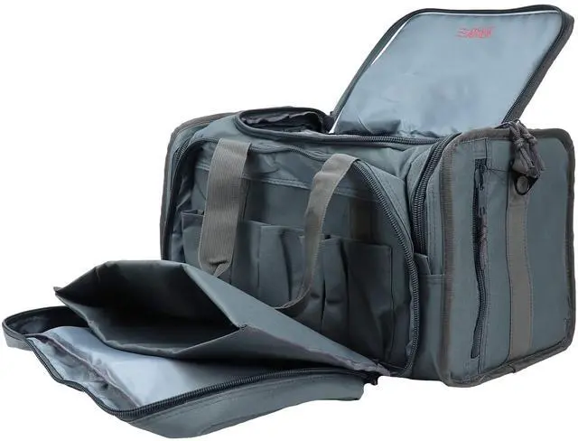 Alt view image 2 of 7 - Tactical Range Bag with Removable Pistol Pouches | Gun Duffle Bag with Removable Pistol Pouches for Ammo, Shooting, Hunting, or Travel