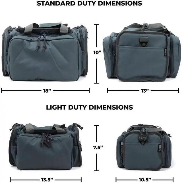 Alt view image 6 of 7 - Tactical Range Bag with Removable Pistol Pouches | Gun Duffle Bag with Removable Pistol Pouches for Ammo, Shooting, Hunting, or Travel