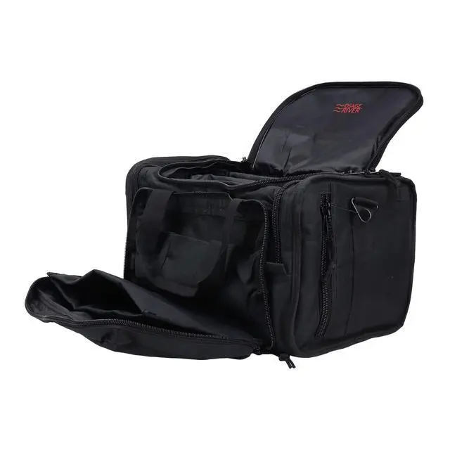 Alt view image 2 of 7 - Tactical Range Bag with Removable Pistol Pouches | Gun Duffle Bag with Removable Pistol Pouches for Ammo, Shooting, Hunting, or Travel