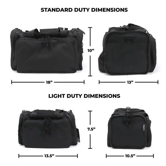 Alt view image 6 of 7 - Tactical Range Bag with Removable Pistol Pouches | Gun Duffle Bag with Removable Pistol Pouches for Ammo, Shooting, Hunting, or Travel