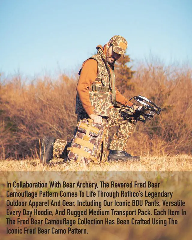 Alt view image 6 of 7 - X Bear Archery Fred Bear Camo Medium Transport Pack Hunting Backpack with 25L Storage Capacity