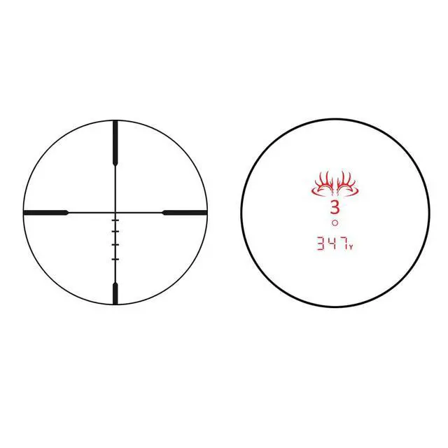Alt view image 3 of 7 - BUCKMASTERS Combo Kit - Kilo 1500 6x22mm Rangefinder & Hunting Second Focal Plane BDC Reticle Scope