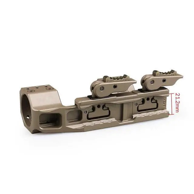 Alt view image 4 of 7 - 34mm Tube Diameter Offset Dual Ring One-Piece Scope Mount 1.50" HighQuick Detachable Cantilever QDP MountAbsolute Co-Witnesswith 10-Degree Wedge & Bubble Level