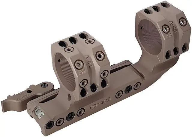 Main image of 34mm Tube Diameter Offset Dual Ring One-Piece Scope Mount 1.50" HighQuick Detachable Cantilever QDP MountAbsolute Co-Witnesswith 10-Degree Wedge & Bubble Level