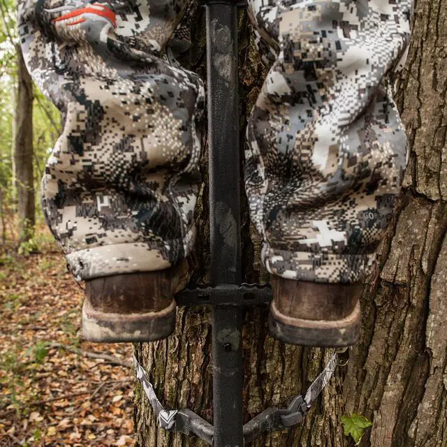 Alt view image 7 of 7 - Combat Hang-On Hunting Tree Stand Platform Adjustable Treestand Accessory and Equipment for Game and Shooting