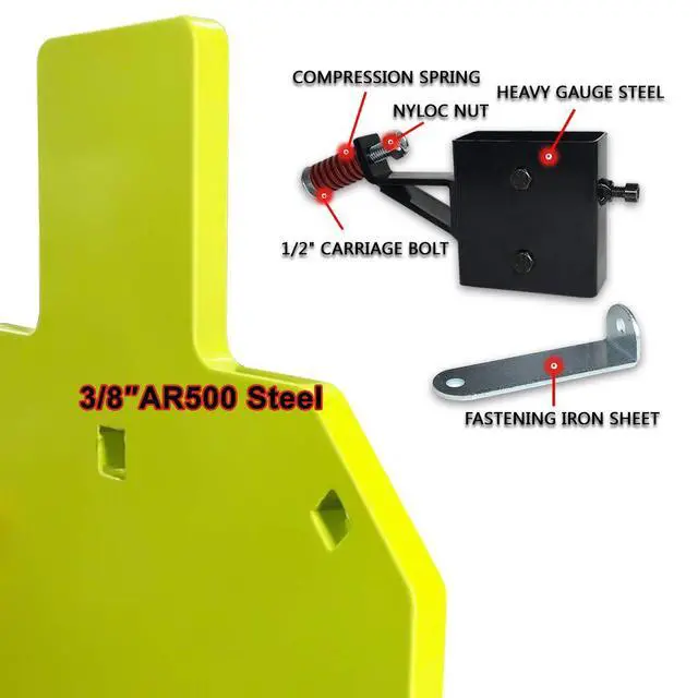 Alt view image 3 of 7 - AR500 Steel Shooting Target with 2x4 Target Hanger