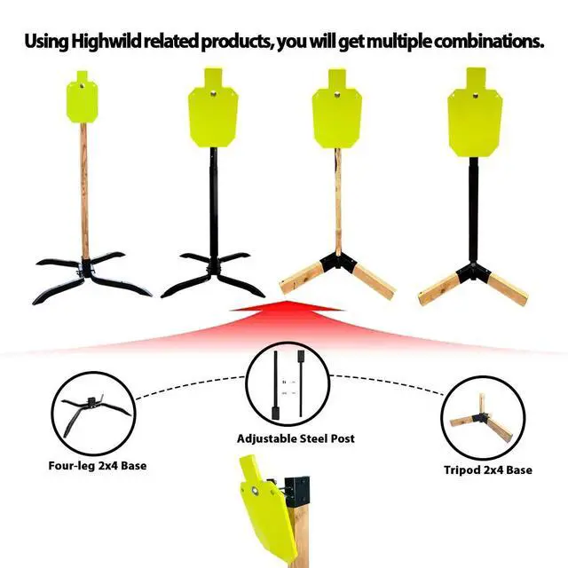 Alt view image 6 of 7 - AR500 Steel Shooting Target with 2x4 Target Hanger