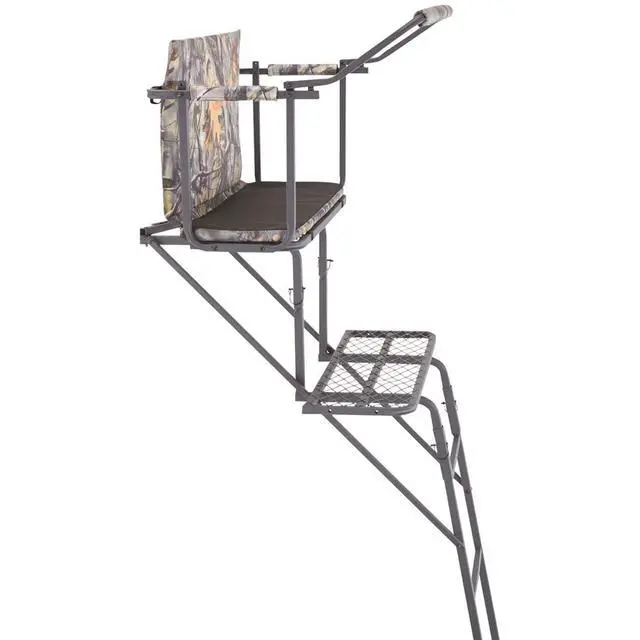 Alt view image 3 of 5 - 16.5' 2-Man Ladder Tree Stand for Hunting Elevated Climbing Seat Hunting Gear Equipment Accessories