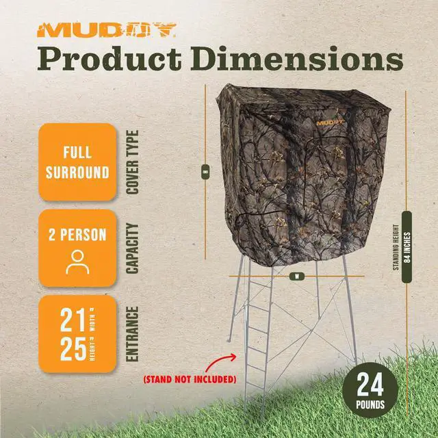 Alt view image 3 of 7 - Steel 7' Quad Pod Hunting Blind Cover w/Zippered Windows, Camouflage (Stand Not Included)