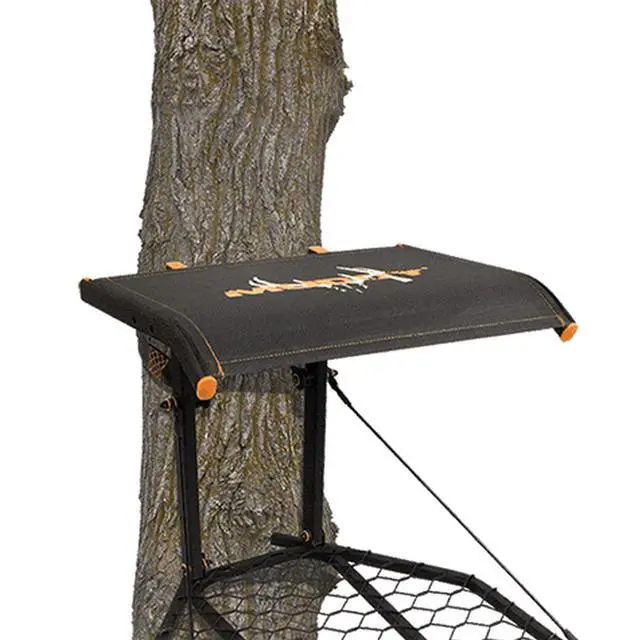 Alt view image 5 of 7 - The Boss XL Wide Stance Hang-On Tree Stand Platform & Hawk Helium Set