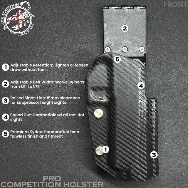 Alt view image 6 of 7 - Scorpion Gear Pro Competition Holster fits Staccato P Duo
