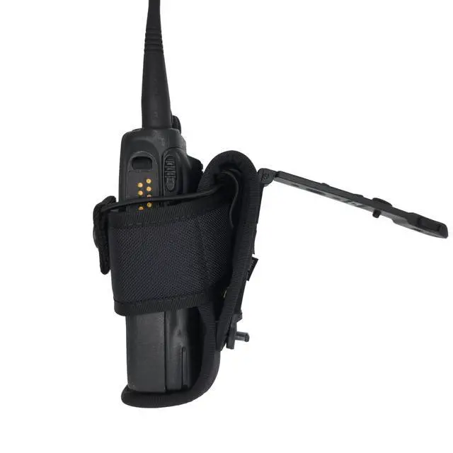 Alt view image 4 of 6 - Heros Pride Ballistic Tac MOLLE Universal Radio Holder Fits Most Radios MOLLE & Belt Compatible, Molded Tactical Case Durable 1680 Denier for Law Enforcement & First Responders