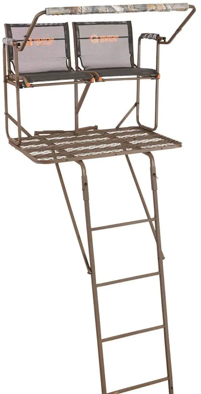 Main image of 17' 2-Man Ladder Tree Stand Climbing Hunt Seat, Hunting Gear Equipment Accessories
