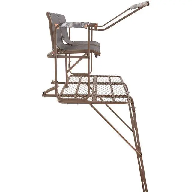 Alt view image 2 of 7 - 17' 2-Man Ladder Tree Stand Climbing Hunt Seat, Hunting Gear Equipment Accessories