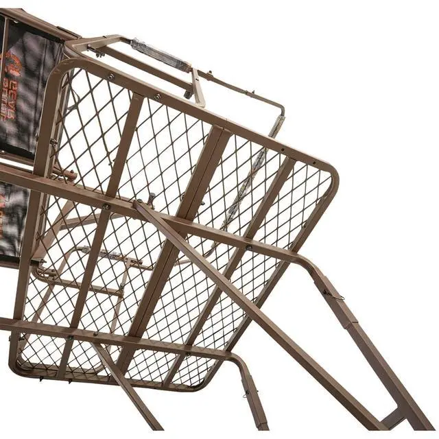 Alt view image 4 of 7 - 17' 2-Man Ladder Tree Stand Climbing Hunt Seat, Hunting Gear Equipment Accessories