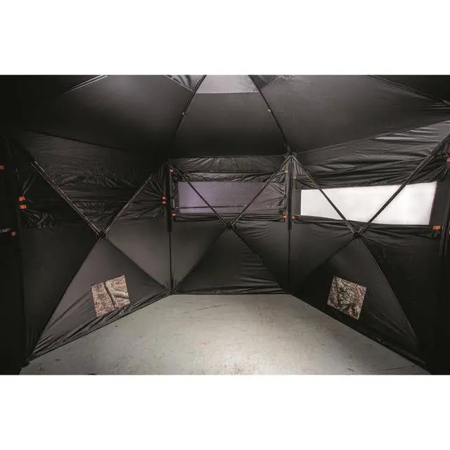 Alt view image 3 of 5 - Educator Large Hunting Ground Blind, See-Through, 360 View, 3-4 Person Tent, Turkey, Duck, Deer Hunting Gear Equipment Accessories