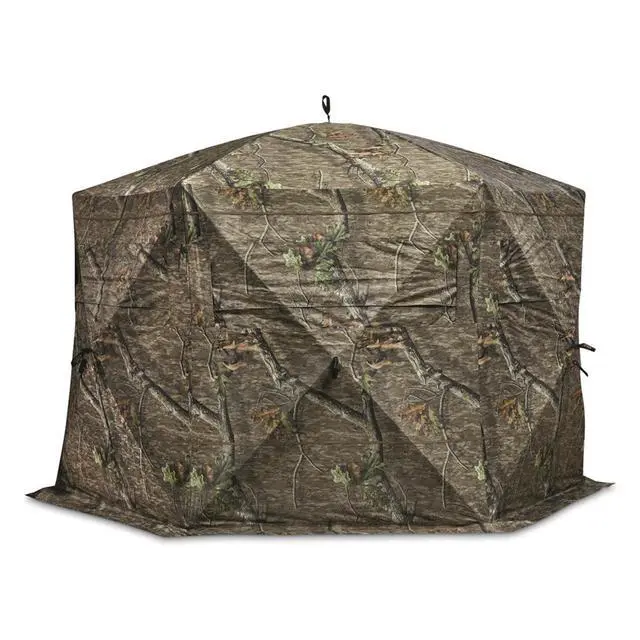 Alt view image 2 of 5 - Educator Large Hunting Ground Blind, See-Through, 360 View, 3-4 Person Tent, Turkey, Duck, Deer Hunting Gear Equipment Accessories
