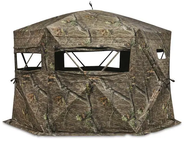 Main image of Educator Large Hunting Ground Blind, See-Through, 360 View, 3-4 Person Tent, Turkey, Duck, Deer Hunting Gear Equipment Accessories