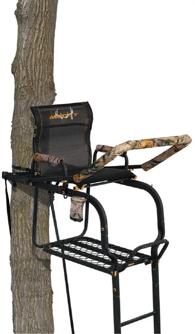 Main image of Odyssey Xtl 20' Ladder Stand, 350 Lb Capacity | Hercules and Tree-Lok Safety, Silencer Tech, Padded Shooting Rest and Armrests