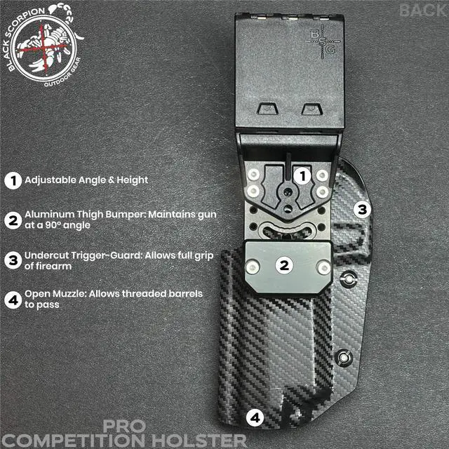 Alt view image 7 of 7 - Scorpion Gear Pro Competition Holster fits Staccato P Duo