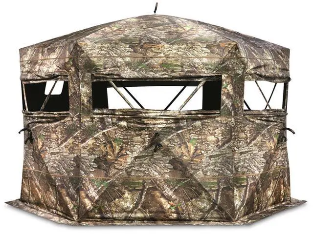 Main image of Educator Large Hunting Ground Blind, See-Through, 360 View, 3-4 Person Tent, Turkey, Duck, Deer Hunting Gear Equipment Accessories