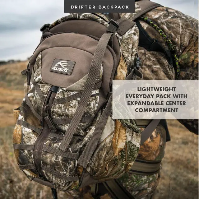 Alt view image 2 of 7 - by frogg toggs - The Drifter Backpack, Lightweight Camouflaged Day Pack holds Decoy, two H20 Bottles, Realtree EDGE