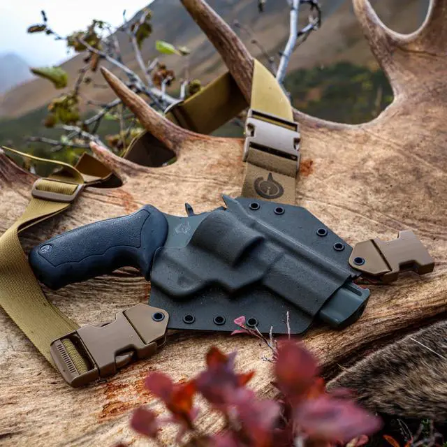 Alt view image 4 of 7 - The Original Kenai Chest Holster for a PSA - MAS Grey/Coyote