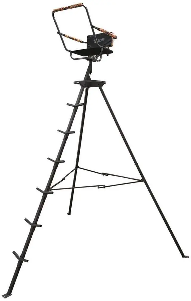 Main image of 12' Tripod Deer Stand Tower for Hunting Climbing Hunt Seat, Hunting Gear Equipment Accessories