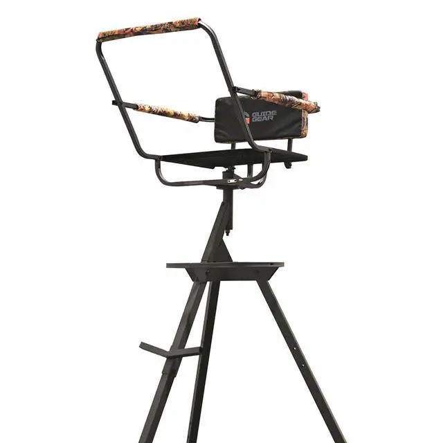 Alt view image 2 of 7 - 12' Tripod Deer Stand Tower for Hunting Climbing Hunt Seat, Hunting Gear Equipment Accessories