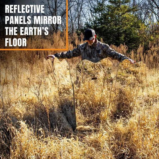 Alt view image 4 of 7 - Ground Hunting Blind with Mirrored Panels, Ideal for Turkey and Deer Hunting
